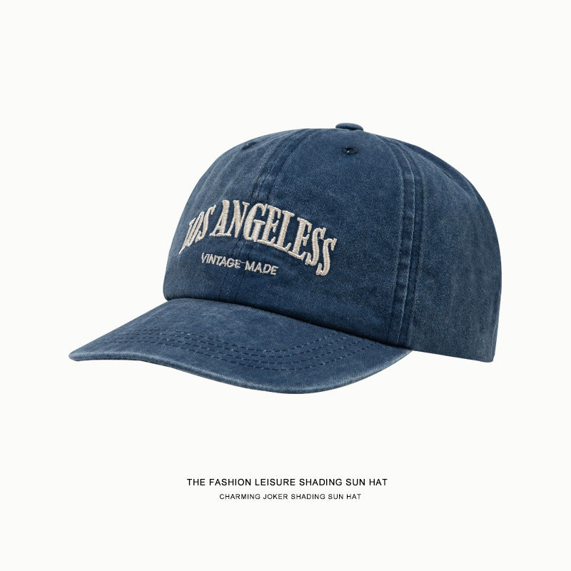 Wholesale Japanese retro washed distressed embroidered soft top cap